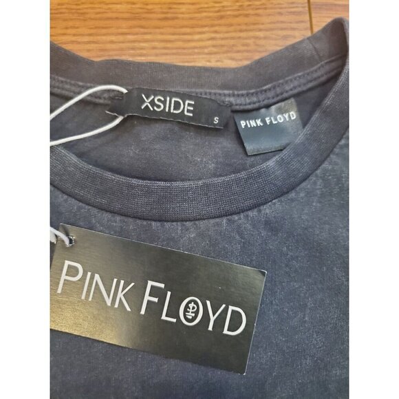 Pink Floyd Tshirt Mens Sz Small Atom Heart Mother World Tour Black Acid Wash Nwt - Picture 2 of 6